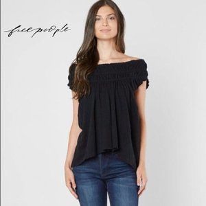 Free People Black Coconut Top